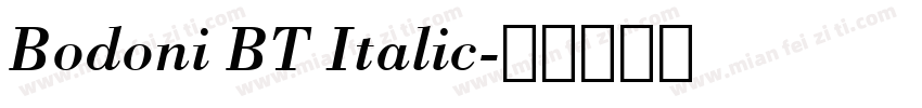 Bodoni BT Italic字体转换